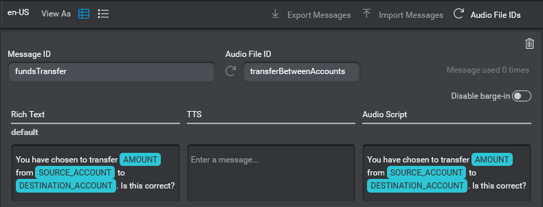 Dynamic message dialog