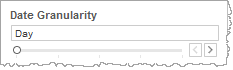 Visualization of the Date Granularity slider